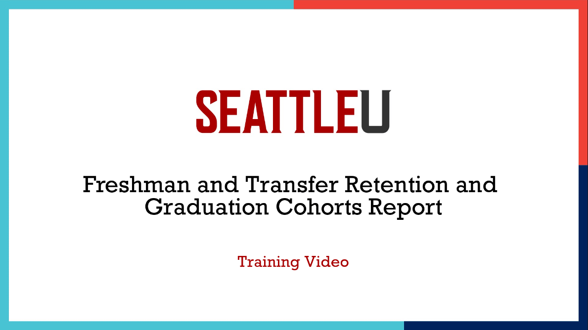 Freshman and Transfer Retention and Graduation Cohorts Report Thumbnail